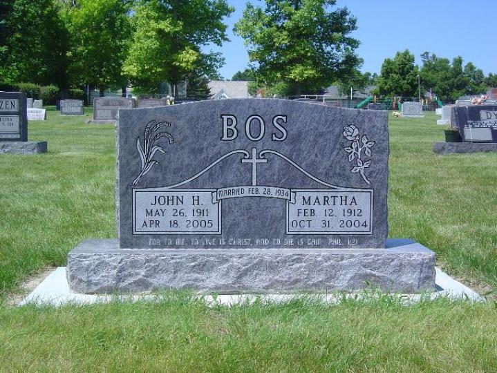 Memorial monument crafted by Bozeman Granite Works