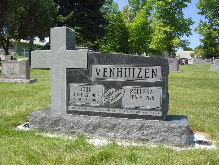 Memorial monument crafted by Bozeman Granite Works