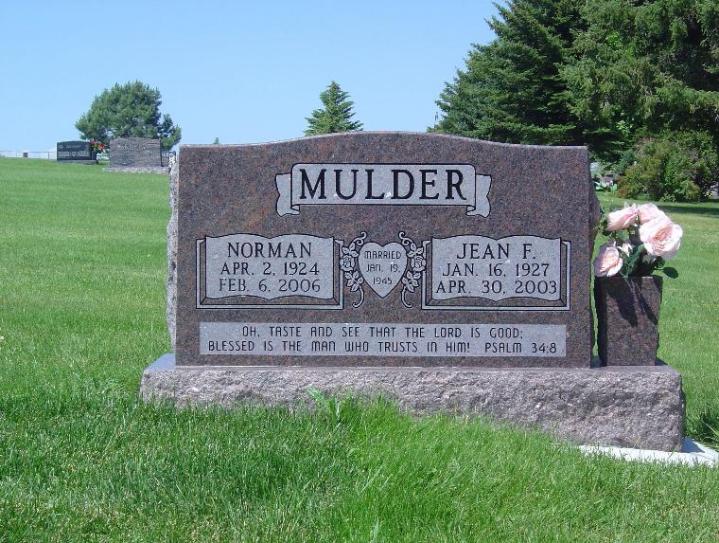 Memorial monument crafted by Bozeman Granite Works