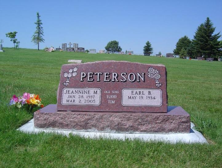 Memorial monument crafted by Bozeman Granite Works