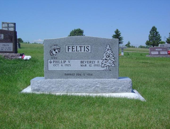 Memorial monument crafted by Bozeman Granite Works