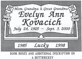 Headstone design example